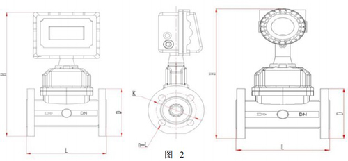 dn40气体涡轮流量计外形图